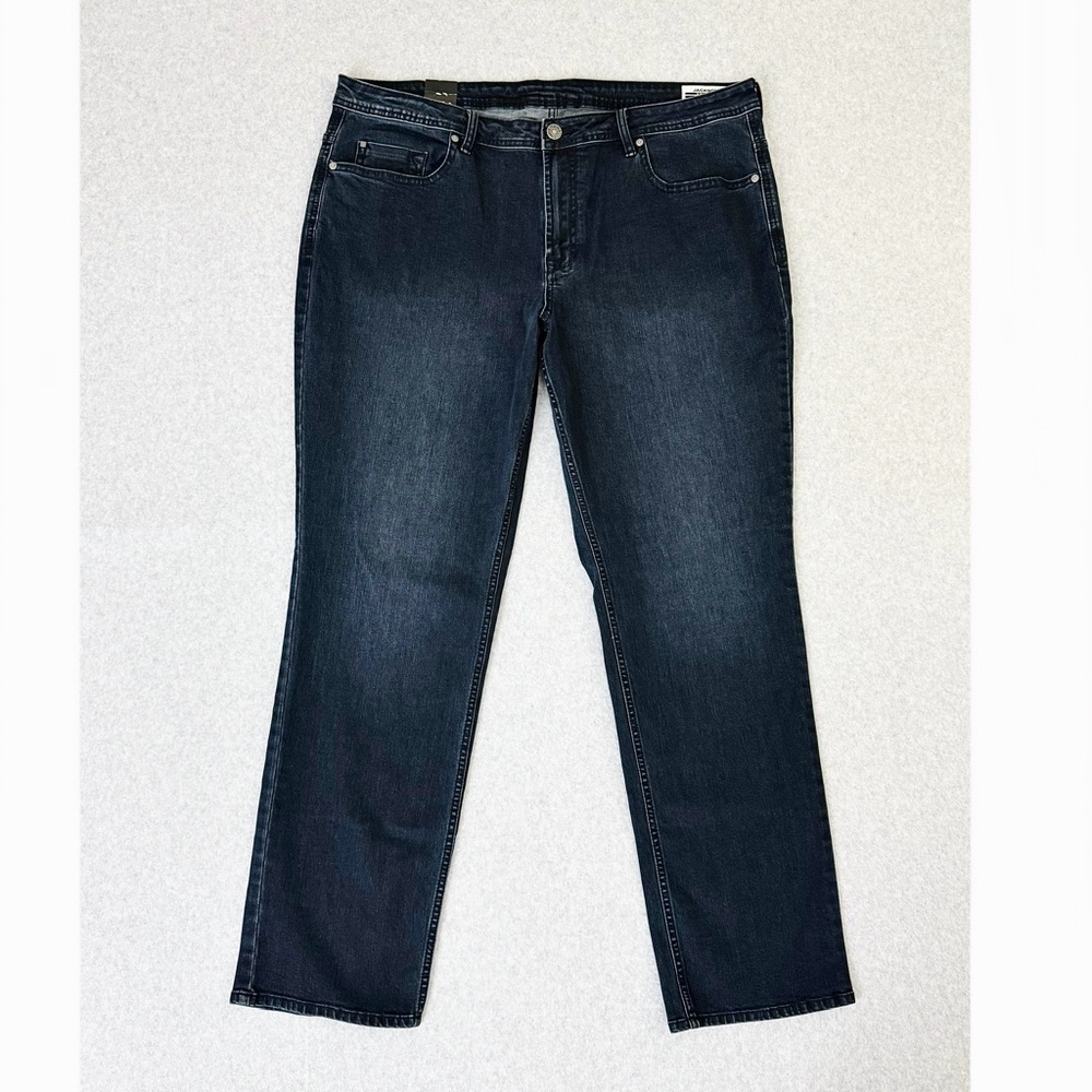 Buffalo Jeans Mens 40X34 Blue Jackson Fit Slim Straight Leg Dark Wash Denim NEW